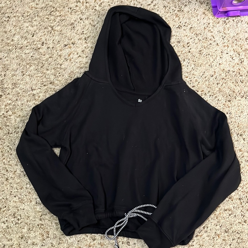 SO | Women’s S | Sweatshirt | Drawstring | Hooded | Black |